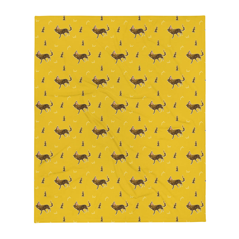 Earwolf Presents: Wolf Pack Yellow Throw Blanket