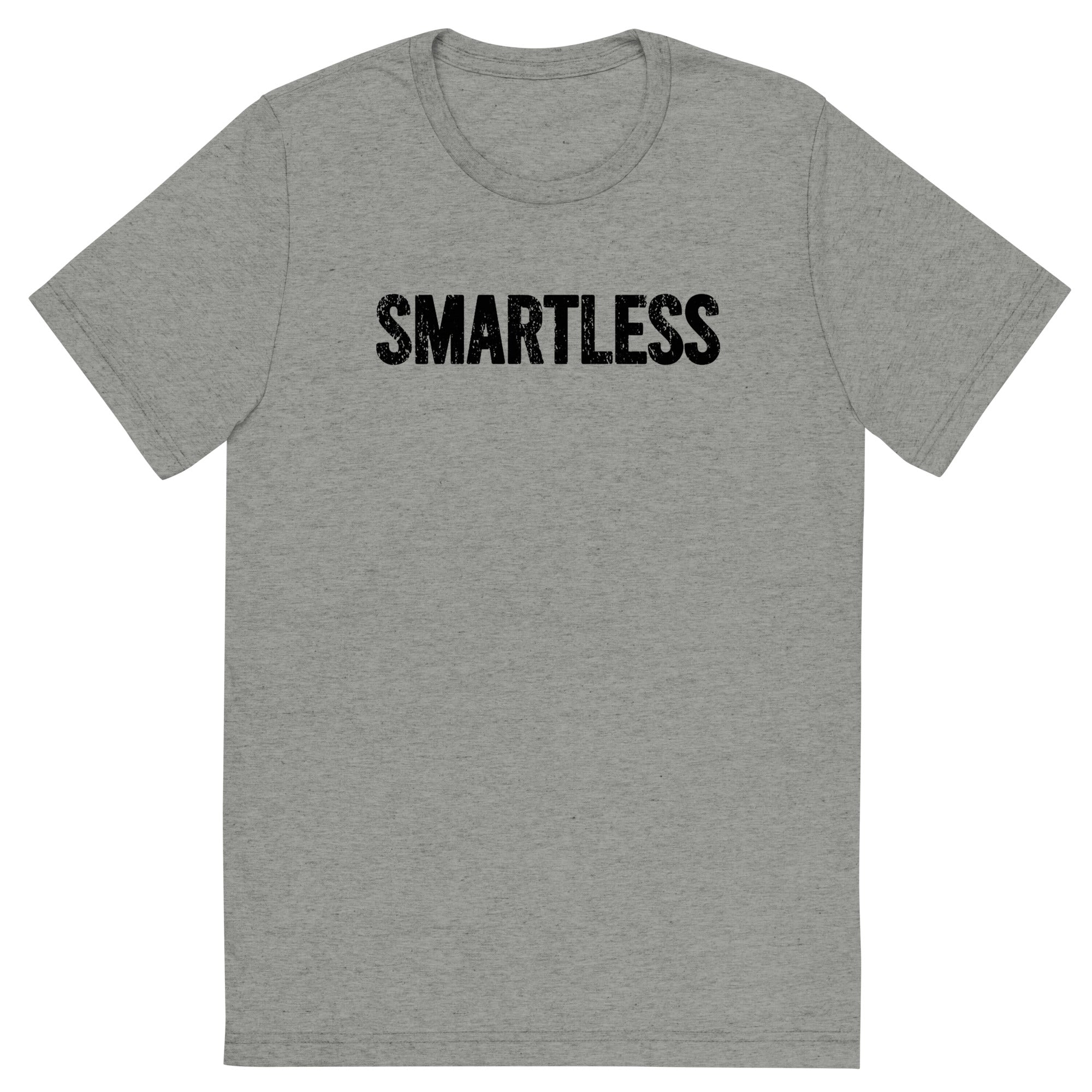 SmartLess: Minimalist T-shirt (Grey/White) | PodSwag