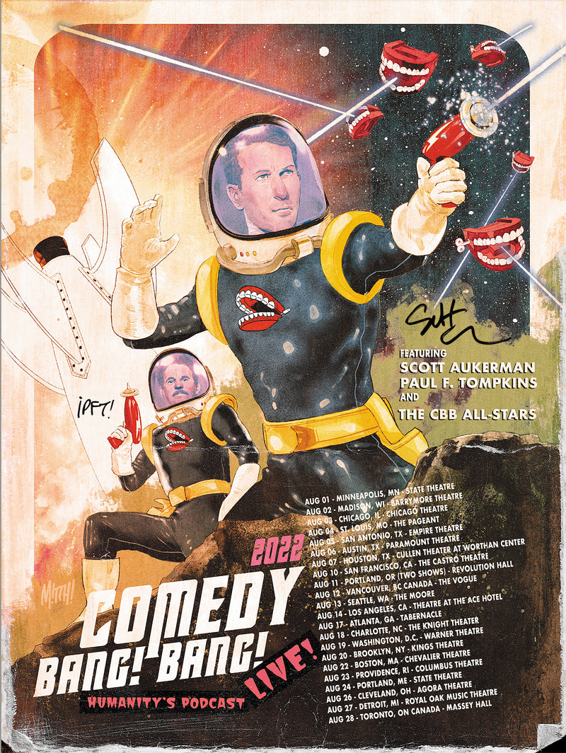 DOUBLE SIGNED Comedy Bang Bang: Tour 2022 Poster