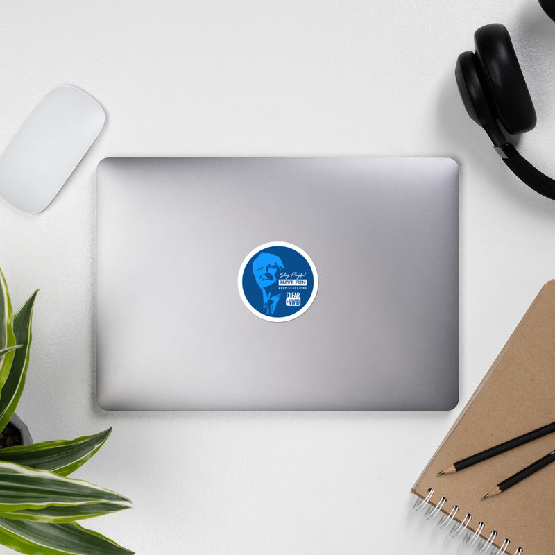 Clear + Vivid: Laptop Sticker