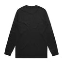 Long-sleeve black shirt, viewed from the back.