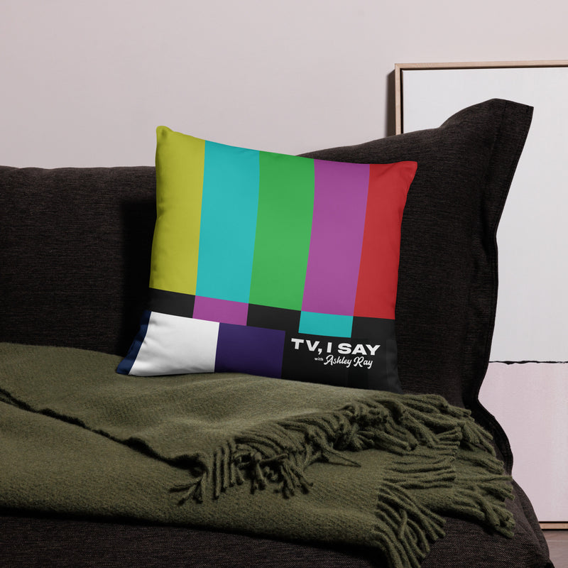 TV, I Say: Color Bars Pillow