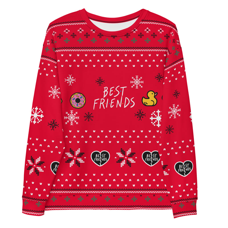 Best Friends: Red "Ugly Sweater" Sweatshirt