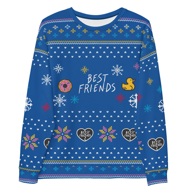 Best Friends: Blue "Ugly Sweater" Sweatshirt