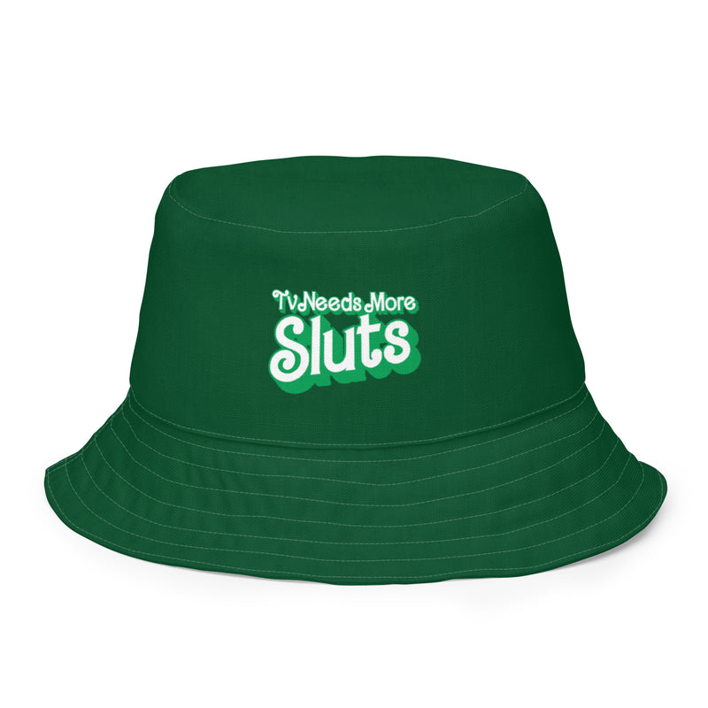 TV, I Say: Green What TV Needs Reversible Bucket Hat