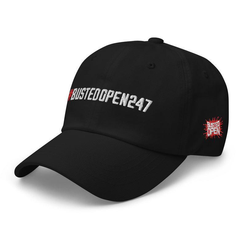 Black baseball cap with '