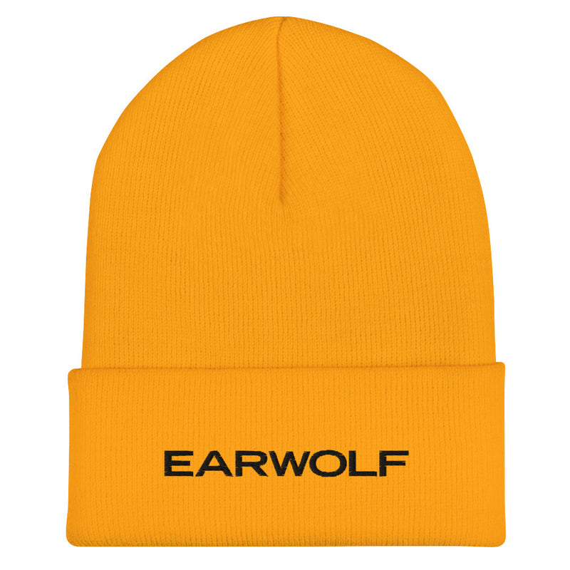 Earwolf: Black Logo Cuffed Beanie