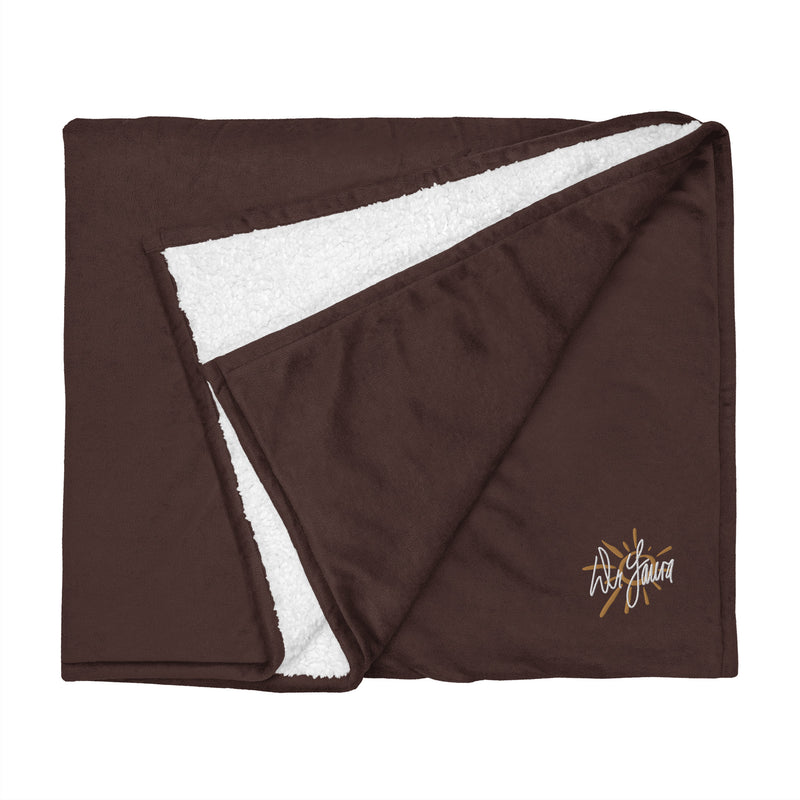 Dr. Laura: Embroidered Sherpa Blanket