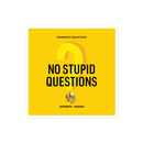 Cover art for the podcast No Stupid Questions featuring a yellow background and fruit illustrations, with names Duckworth and Maughan.