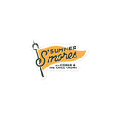 Sticker featuring S' Summer S'mores with Conan and the Chill Chums, featuring a flag and marshmallow roasting icon.
