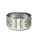 Ceramic pet bowl featuring a decorative design and the logo 'TEAMCOCO' in bold letters