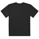 The backside of the same black t-shirt, shown without any visible design or text, laid flat against a plain white background.