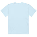 Back view of a light blue short-sleeve t-shirt with a plain design and no visible graphics. The fabric appears soft with a relaxed fit.