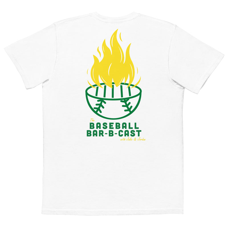 Baseball Bar-B-Cast: White Pocket T-shirt