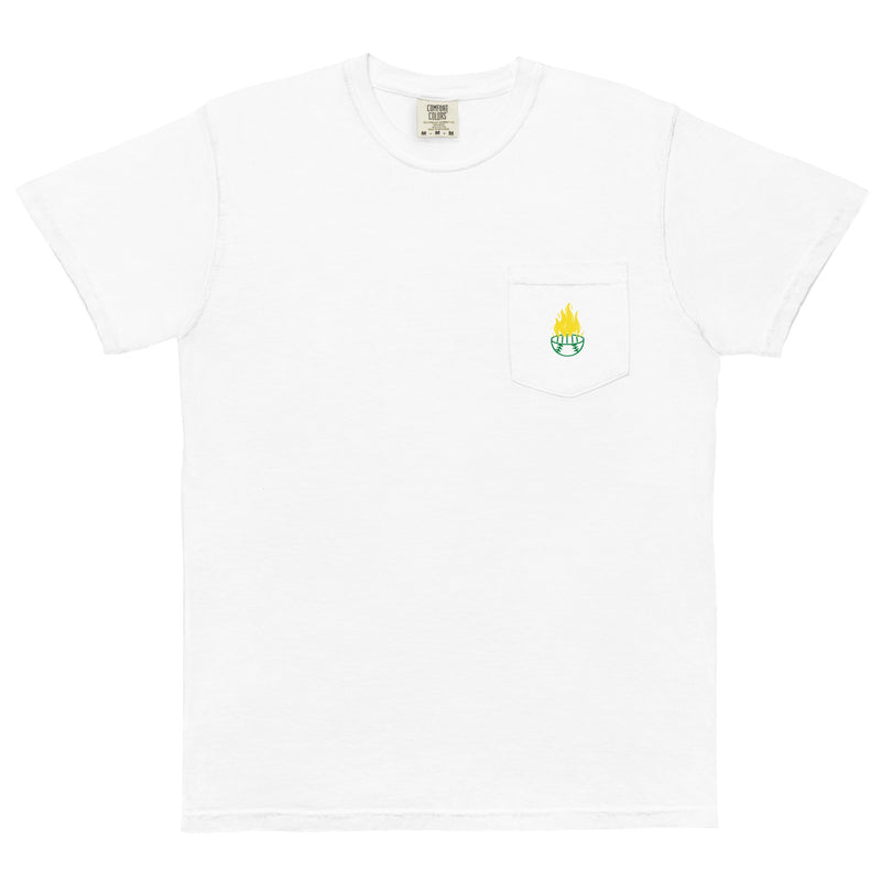Baseball Bar-B-Cast: White Pocket T-shirt