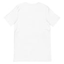 The backside of a plain white t-shirt, displayed against a white background. The shirt has no visible designs, logos, or text.