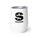 White tumbler with 'SiriusXM' logo.