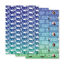 Colorful patterned papers featuring repeated faces and the text How Did This Get Made?