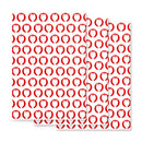 Repeating pattern of red 'Sporkful' logo on a white background