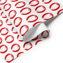 Repeating pattern of red 'Sporkful' logo on a white background
