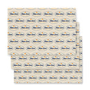 repeated pattern of Team Coco logo on a light background featuring podcast branding