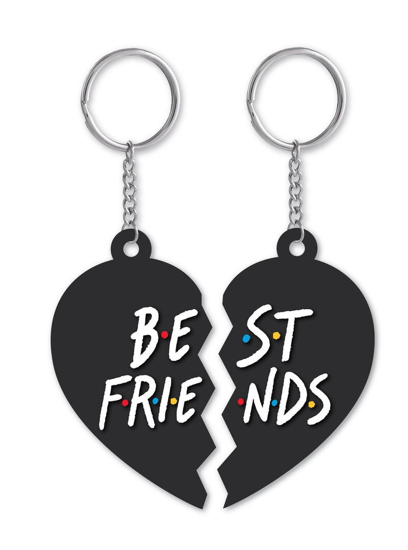 Best Friends: Shared Heart Keychain