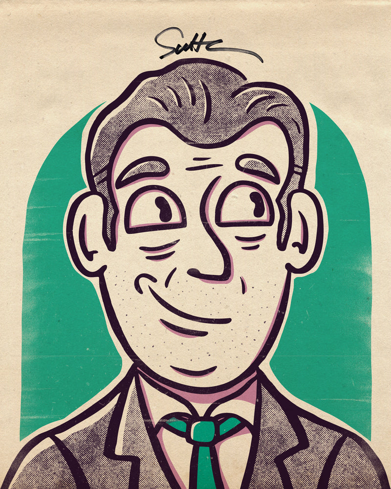 SIGNED Threedom: Scott Alkermann's Cordially Cafe Print