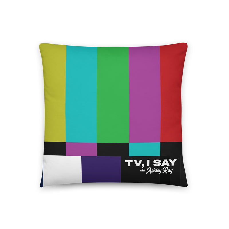 TV, I Say: Color Bars Pillow
