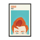 Illustration of a man with bright orange hair and blue eyes, framed with the text 'Conan O'Brien Needs A Friend.'