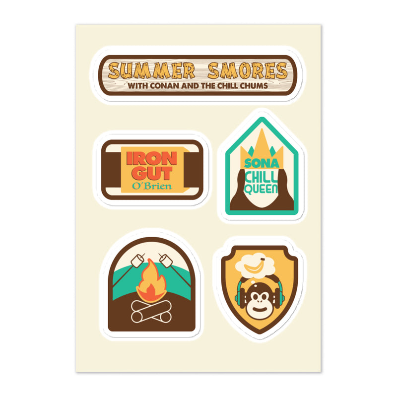 Conan O'Brien Needs A Friend: Summer S'mores Sticker Sheet