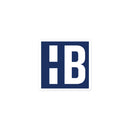 blue and white logo with bold letters H and B arranged in a square format