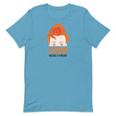 Cartoon illustration of a man with red hair and text reading 'CONAN O'BRIEN NEEDS A FRIEND' on a teal t-shirt.