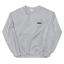 Grey sweatshirt featuring a graphic with the text 'Comedy Bang Bang' and a stylized mouth design.