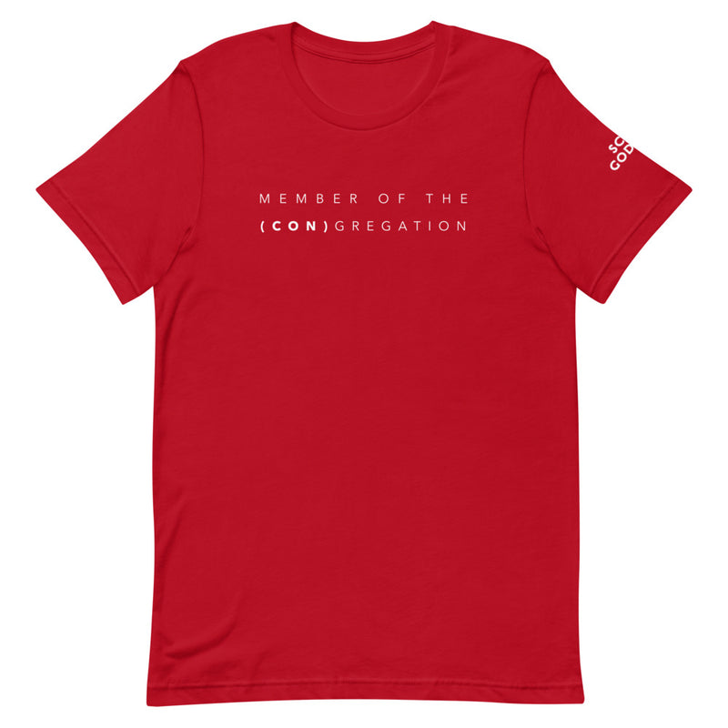 Scam Goddess: Congregation Member T-shirt (Red)