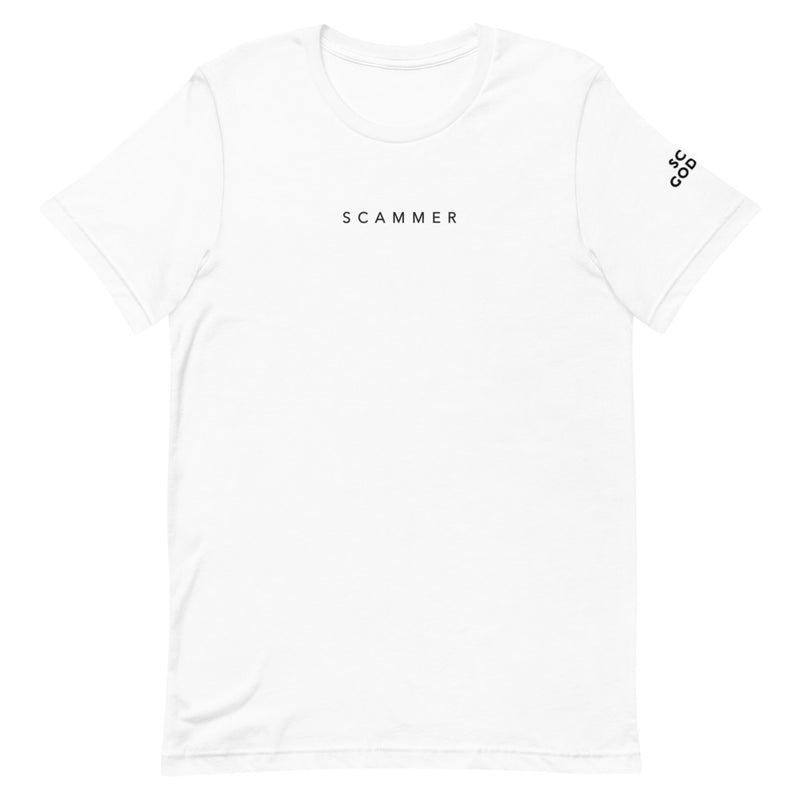 Scam Goddess: Scammer T-shirt (White)