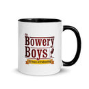 Mug featuring the 'Bowery Boys' logo with text celebrating 15 years of podcasting.